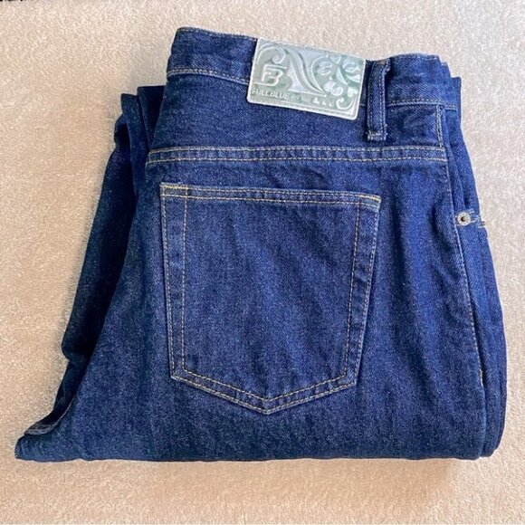 Full Blue Med Dark Wash Flannel Lined Winter Jeans 14 - Picture 14 of 14